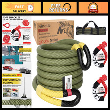 1 X 20 Kinetic Recovery Tow Rope 37480lbs 2 Soft Shackles 40980lbs - Offro