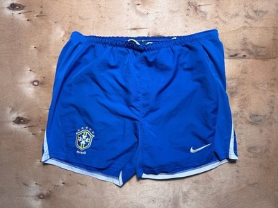 BRAZIL NATIONAL TEAM 2002/2004 AWAY FOOTBALL SHORTS NIKE SIZE L