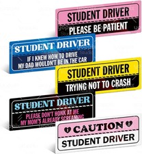 5Pcs Student Driver Magnet for Car, Funny New Driver Magnet Car Stickers for Beg