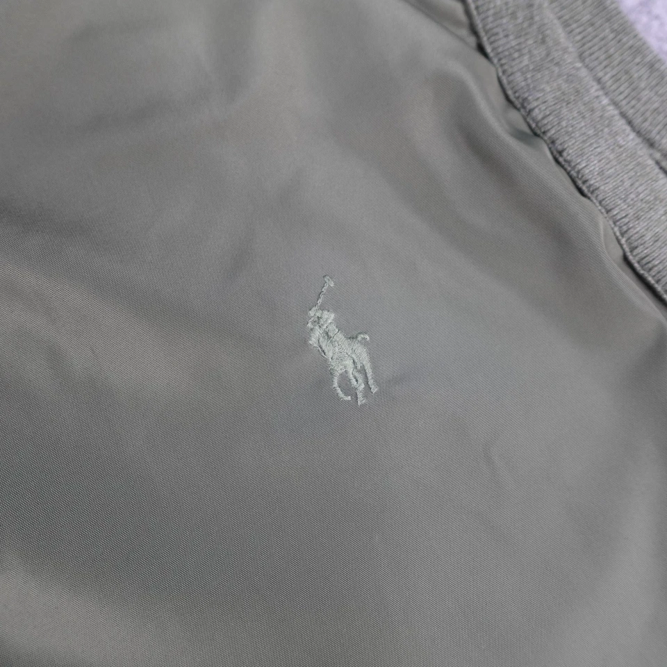 Colete Polo Ralph Lauren Masculino XL Verde Oliva Zíper Completo Malha Traseira Logotipo Pônei Bolsos - Imagem 3 de 4