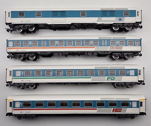 Märklin H0 4220/21/22/23 4 piezas Juego de vagones de tren rápido IC DB pintura experimental embalaje original | Zustand: Gebraucht