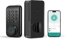 Smart Door Lock - Fingerprint - Digital Password - Key Entry - Tuya App Deadbolt