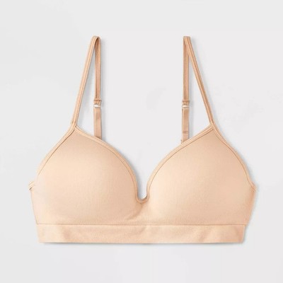 Art Class Girl's Wire Free Molded Back Closure Bra - Beige Large/34A NWT