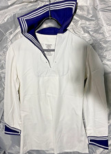 Original Bundeswehr Marinehemd Gr. 54 XL Wei&szlig; Blau Kieler Hemd BW Matrose Kost&uuml;m