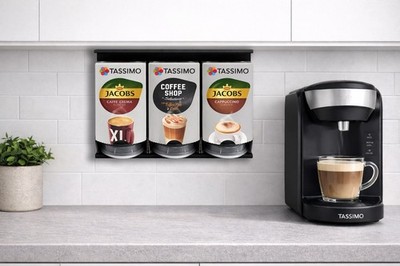 Tassimo  Kapselhalter kompatibel T-Discs   2/3 Pack, Kleben ohne Bohren 24Farben