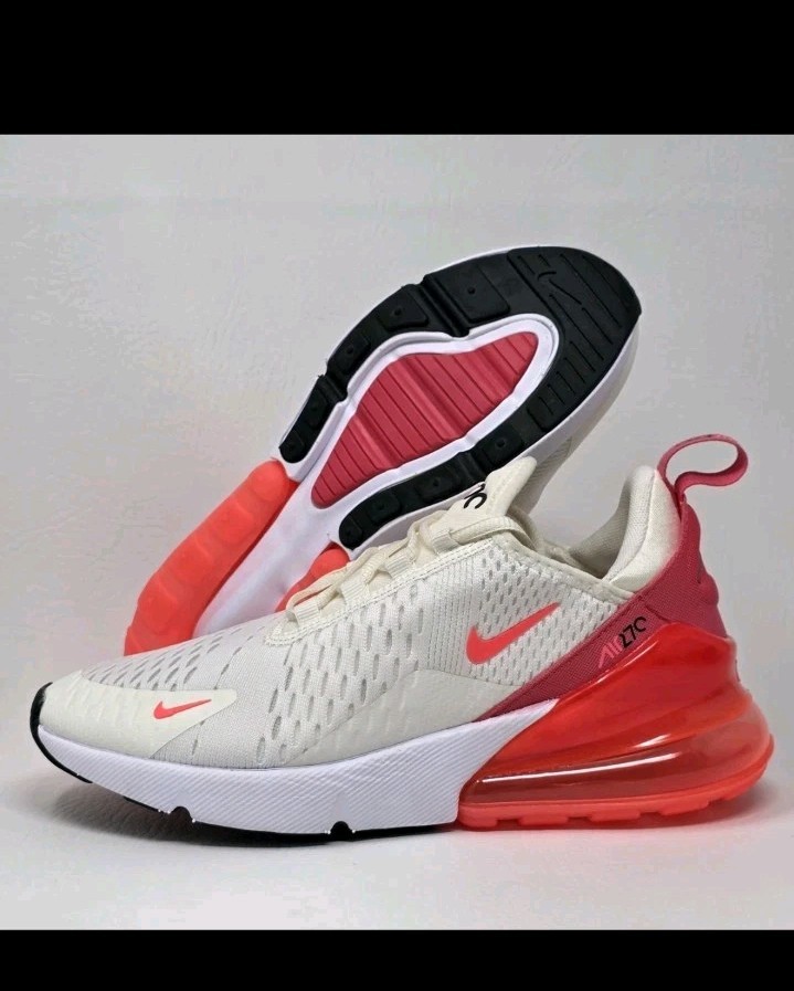 Nike Women's US 6 Air Max 270 Sail Hot Punch Aster Pink Sneakers