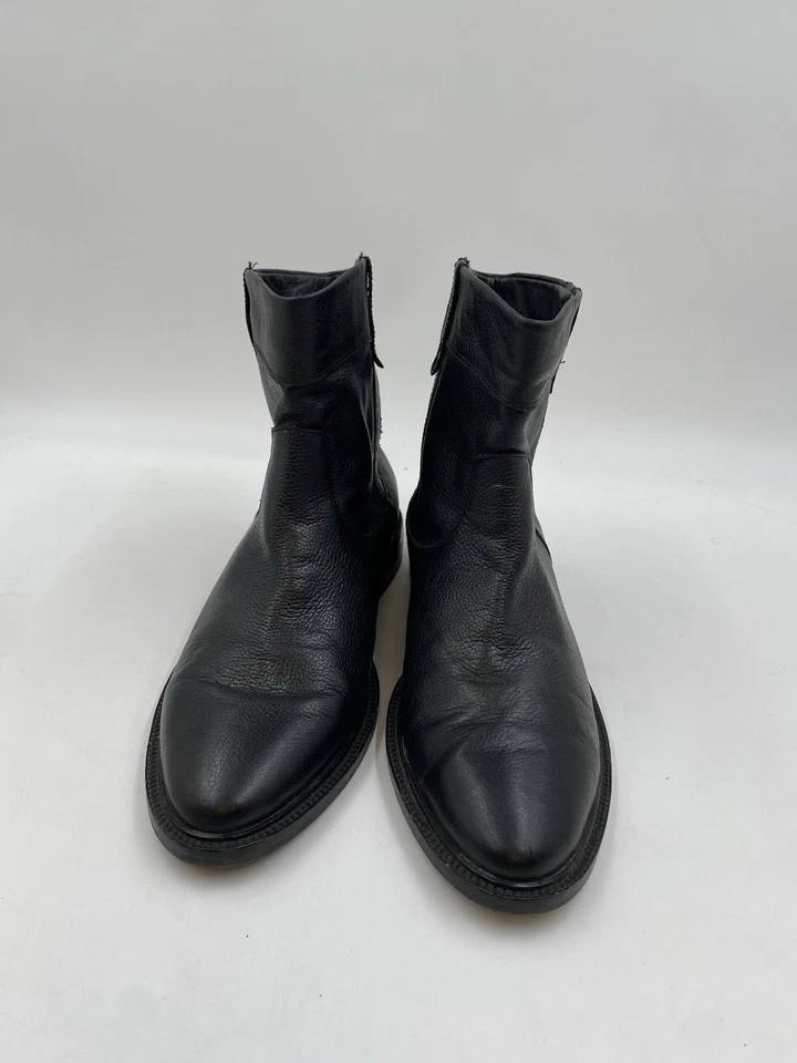 Eddie Bauer Black Leather Pull On Ankle Boot Bootie Riding Women's Size 11 - Image 2 of 4