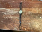 Vintage Timex Indiglo Watch Women Gold Tone 8”  Brown  Leather Band - Untested