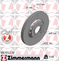 2X Zimmermann Bremsscheibe Coat Z 100.1242.20 FüR Audi A4 B7 Seat B6 A6 C5 Exeo