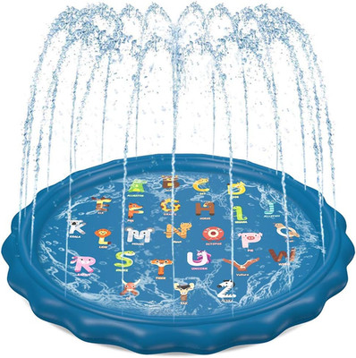 Splash Pad Sprinkler for Kids 60'' Splash Play Mat Outdoor Water Toys Inflatable 