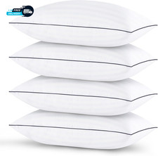 Pillows Standard Size Set of 4 Bed Pillows for Sleeping 4 Pack Cooling