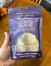 Host Defense Lion's Mane Gummies Blueberry Vegan Gluten-Free Memory/Nerve 90 Ct