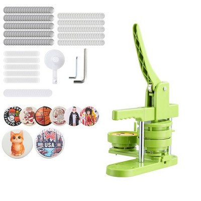 Uimoso Button Press Machine with 2.95 in Mold and 100 Badge Components