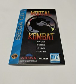 Mortal Kombat (Sega CD, 1993) TESTED CIB COMPLETE REGISTRATION CARD
