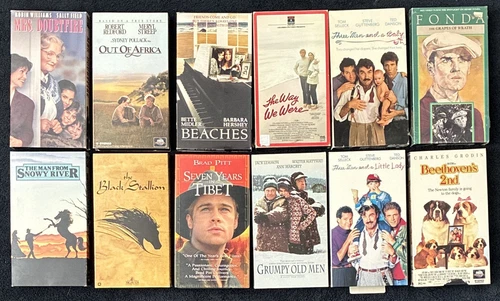 VHS Movie Lot 12 Black Stallion Man From Snowy River Beaches The Way We Were
