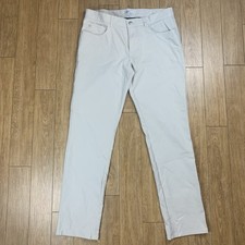 Peter Millar Pants Men 34x32 Fits 35x32 Beige EB66 5 Pocket Performance Golf