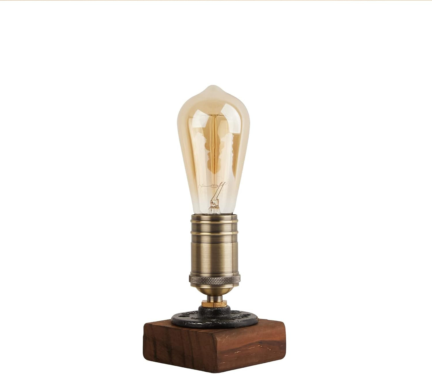 Lampada da Tavolo Legno Vintage Steampunk | Design Industriale E27