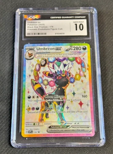 2025 Pokemon TCG UMBREON EX 176 CGC 10 GEM MINT PRISMATIC PROMO FULL ART HOLO