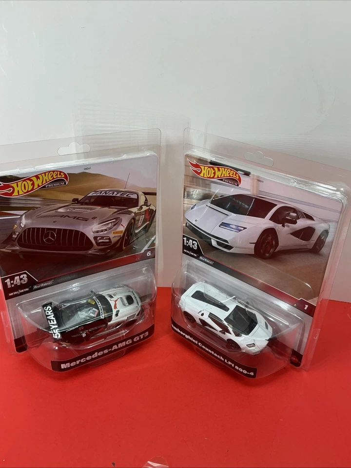 Hot Wheels Premium масштаб 1:43 Mercedes-AMG GT3, Lamborghini Countach лот из 2 - Изображение 4 из 4
