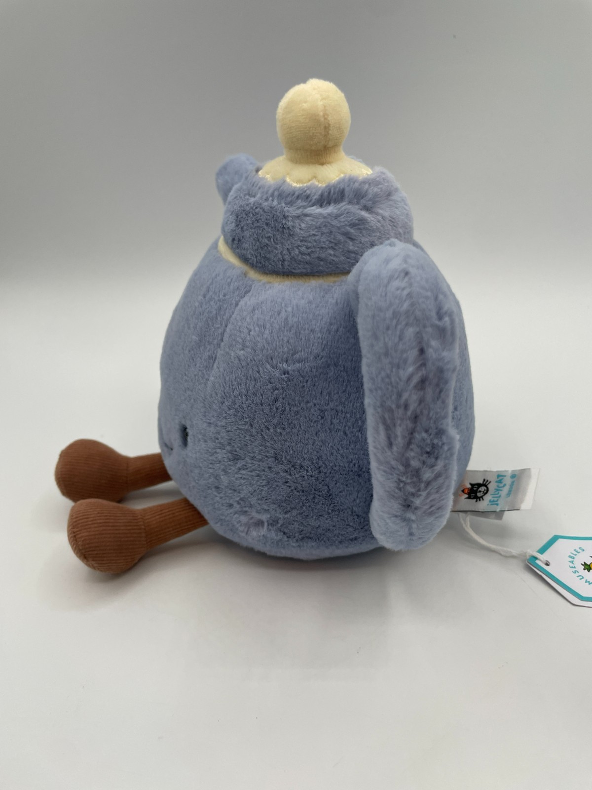 NEW Jellycat Amuseables Vicky Teapot Blue Brown Pot Tea Plush Toy Tags