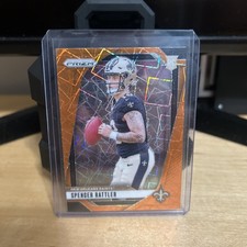 2024 Prizm #388 Spencer Rattler RC ORANGE LAZER PRIZM Saints Rookie Card . rookie card picture