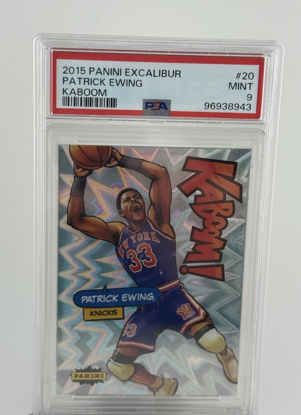 2015 Panini Excalibur Patrick Ewing Kaboom! - PSA 9 - Total Pop 27 - VERY RARE