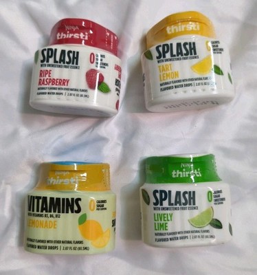 4 Thirsti flavored water drops -EXP DATES - SEE PICS