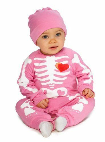 Baby Pink Skeleton Costume Halloween Infant Newborn - Picture 1 of 2