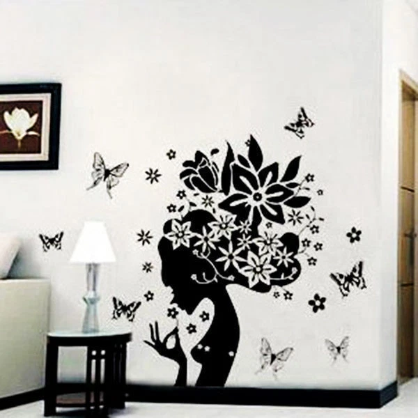 Schmetterlinge Wandsticker Wandtattoo Feen Frau Wand Aufkleber Mädchen Tattoo - Bild 3 von 4