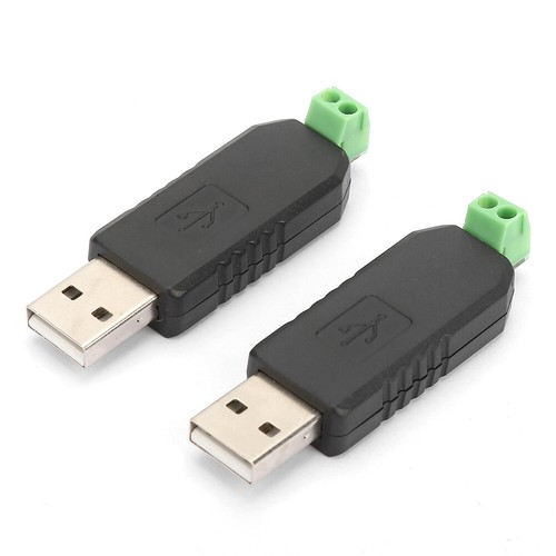 RS485 Converter Adapter Black RS485 Connector 2PCS CH340 USB To RS485 For