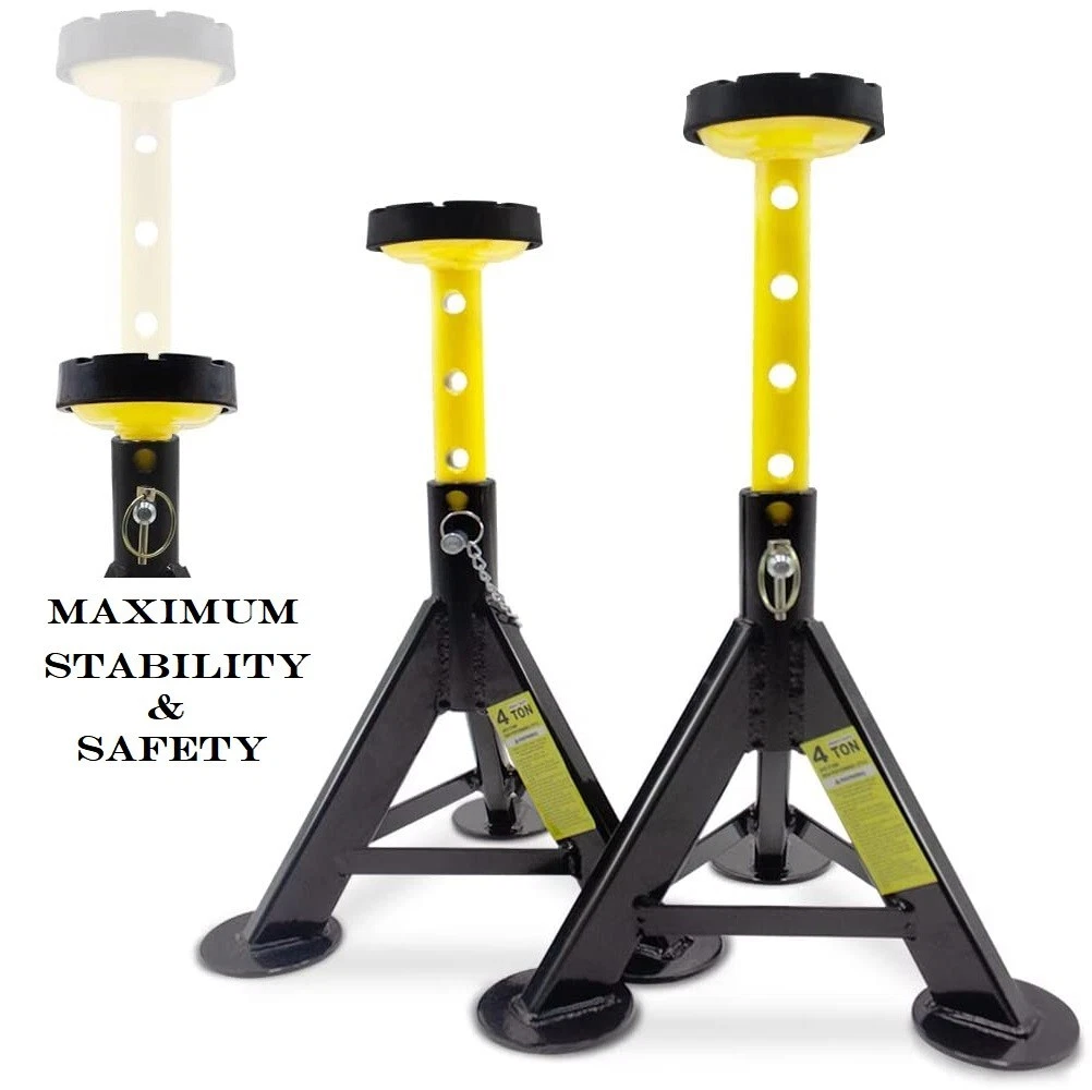 Jack Stand 4Tn Axle Floor Truck Car Lift Set Heavy Duty Adjustable