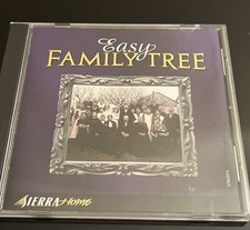 CDROM EASY FAMILY TREE Genealogy Record Data Base Create Edit SIERRA 1998 PC 3.1