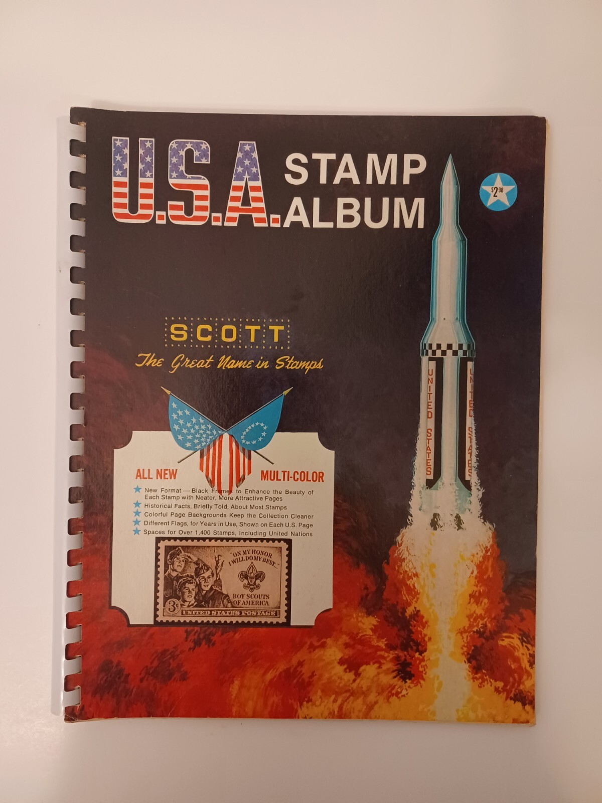 1971 Scott USA Stamp Album - Partially Completed, See Pictures / Description