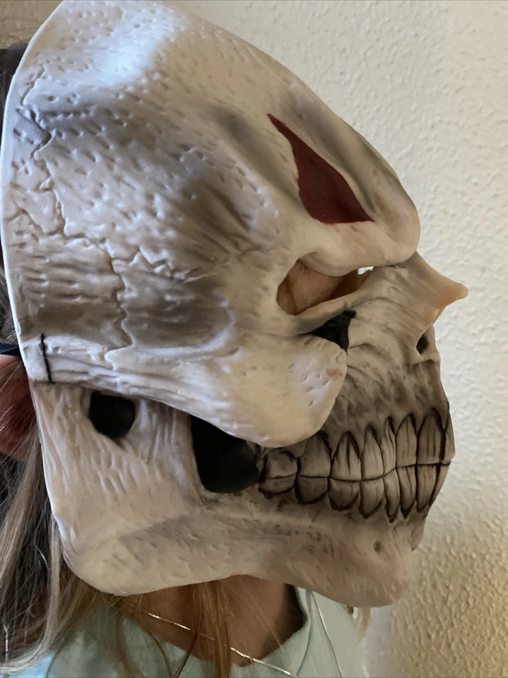 California Costume Collection White Skull Halloween Face Mask One Size party fun - Image 2 of 3