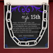 15th Year Anniversary Gift for Wife, Steel Anniversary Gifts for Wife, Anniversa