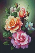 Spring Roses 2 - Counted Cross Stitch Kits Needlework Embroidery