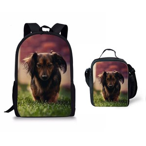 dachshund print backpack