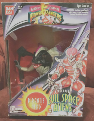 1994 New MIB Bandai Mighty Morphin Power Rangers Evil Space Alien Pirantis Head
