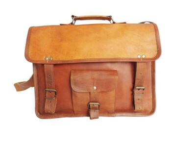 Men's Women's Vintage Leather Messenger Bag Shoulder Stunning Handbag Laptop Bag