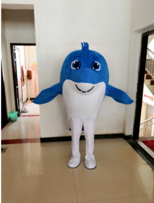 blue dolphin dress code mascot costume adult Halloween party role-playing fancy parade Twenty 90's Couple Costumes Gorgeous Satin A-line Wedding Dress Size:17 (32/33)