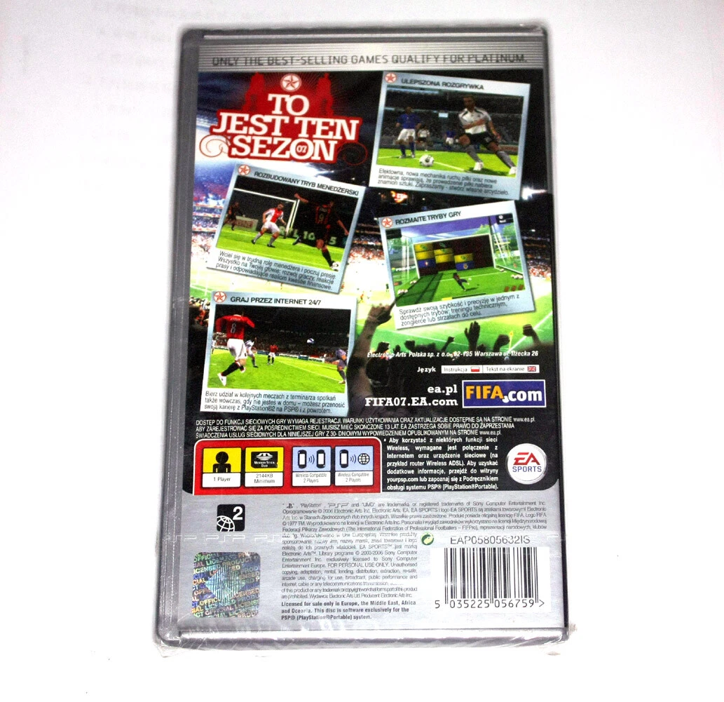 Brand New Sealed FIFA 07 Soccer Game (Sony PSP, 2006) Euro verison