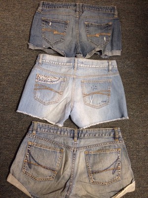 Lot De 3 Shorts En Jean Arizona Taille 6/7 - Style Shorty Destroyed Look, Occasion Bon état