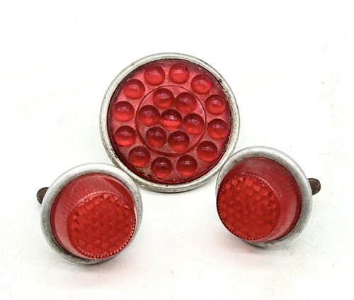 Lote Reflector Joya Bicicleta De Colección Rojo Brillante Estrella Gulco Gulotta Bicicleta Vieira