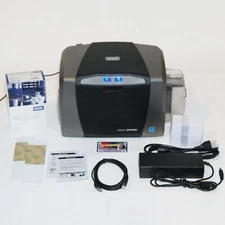 Fargo DTC1250e ID Card Printer with Ribbon Adapter and Supplies Bundle  PL