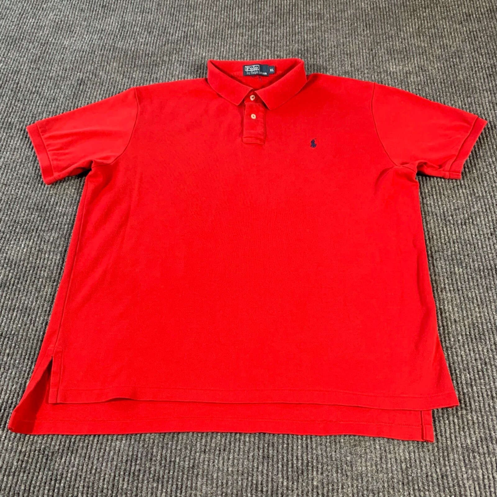 VTG Ralph Lauren Shirt Mens XL Red Golf Polo Short Sleeve Cotton Y2K Preppy Pony
