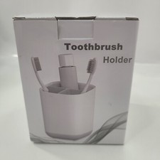 Toothbrush Holder Ventilated Plastic Detachable Gray Size H4.6 "x L3.8" x W 3.5"