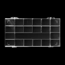 21 Grids Nail Art Tips Empty Box Rhinestone Bead Gem Decor Storage Container