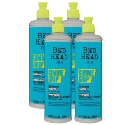 Tigi Bed Head Gimme Grip 4 x 400 ml Shampoo für feines Haar Set