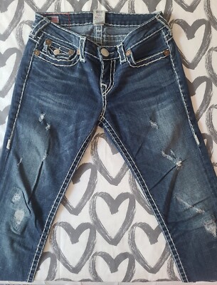 true religion super t 30inch 白ステッチ RICKY SUPER T STITCH STRAIGHT JEAN | True Religion