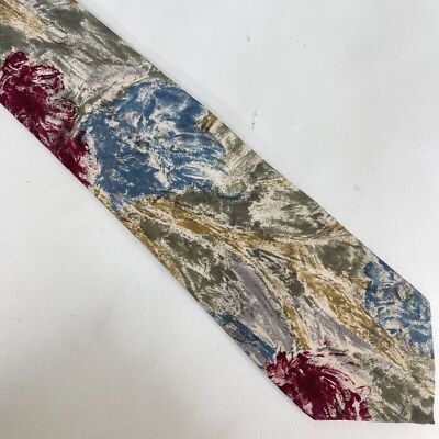James B. Fairchild Tie Mens Long Necktie Geometric Abstract Silk Vintage